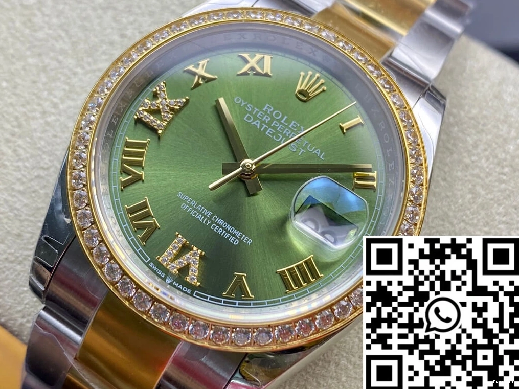 Diamond-set EW Rolex Datejust Factory Bezel M126283RBR-0012 0211